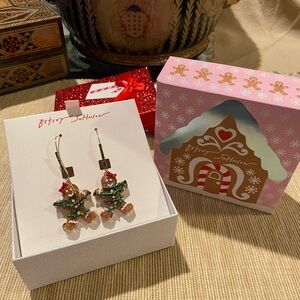 Brand New With Tags. Betsy Johnson Gingerbread Girl Dangle Earrings